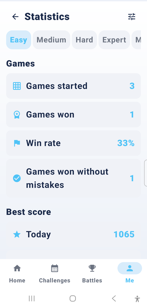 Orfeo Sudoku's Awards screen, with the monthly trophy calendar
